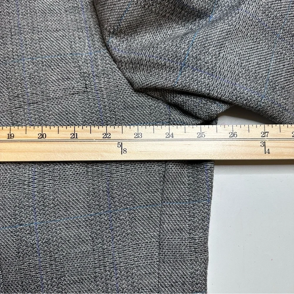 Vtg TALLIA Blazer Sport Coat 46R? Casual Jacket 100% Wool‎ Two Button Grey *READ